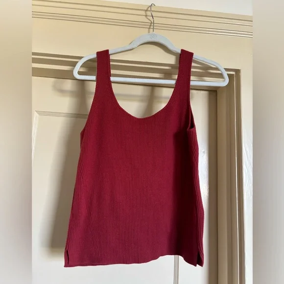Madewell Ribbed Sweater Tank - Size Large - Picture 2 of 4